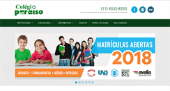 Desktop Screenshot of colegioparaisosbc.com.br