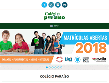 Tablet Screenshot of colegioparaisosbc.com.br